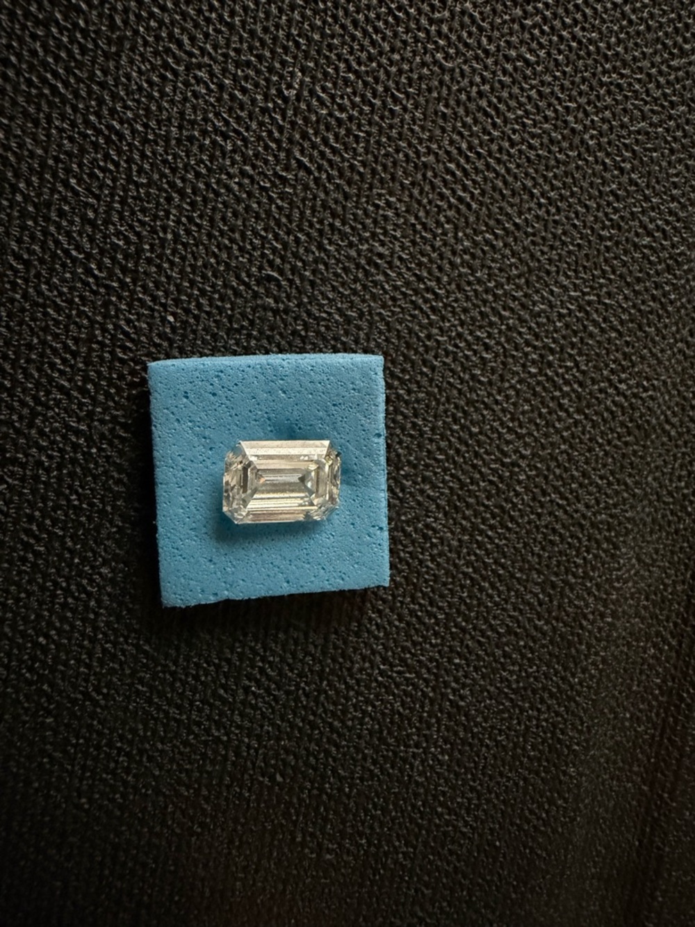 Emerald-Cut Clear Crystal Gemstone